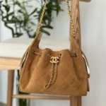 Chanel 25 Mini Hobo Bag 22cm – Purple Suede Calfskin, Gold Metal, Super Master - Image 6