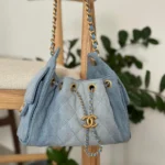 Chanel 25 Mini Hobo Bag 22cm – Purple Suede Calfskin, Gold Metal, Super Master - Image 7