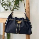 Buy Chanel Small 25 Hobo Bag Black Raffia & White Calfskin in dubai
