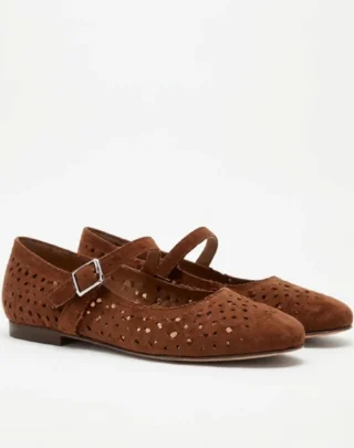 Alaïa Paris; Alaïa Cutout Suede Mary Jane Shoes