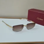 Cartier CT0544S Sunglasses Gold Brown Gradient