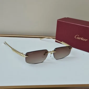 Cartier CT0544S Sunglasses Gold Brown Gradient