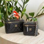 Chanel-Makeup-Bag-with-handle-Black