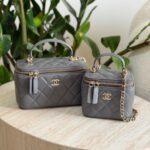 Chanel-Makeup-Bag-with-handle-gray