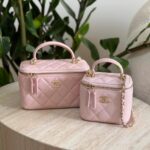 Chanel-Makeup-Bag-with-handle-rosegold