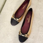Chanel Ribbed Ballerina Flat Beige