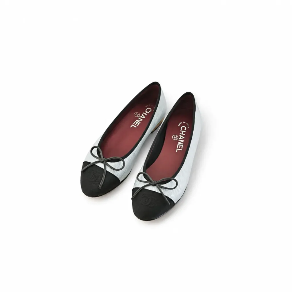 Chanel Ribbed Ballerina Flats