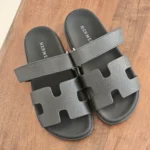 Hermes Chypre Women's Daily Sandal Hard leather Gray