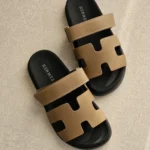 Hermes Chypre Women's Daily Sandal Hard leather beige