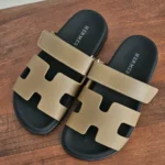 Hermes Chypre Women's Daily Sandal Hard leather light Beige