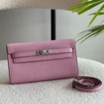 Hermes-Kelly-To-Go-Wallet-Lavender(silver)
