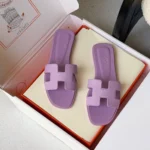 Hermes-Oran-Sandal-Hard-Leather-Lavender