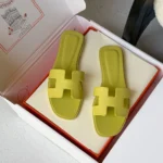 Hermes-Oran-Sandal-Hard-Leather-Mustard-Yellow