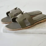 Hermes-Oran-Sandal-Hard-Leather-Olive-2