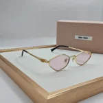 Miu Miu MU 56ZS sunglasses Gold Blush pink