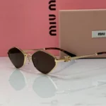 Miu Miu MU56ZS Sunglasses Gold Brown