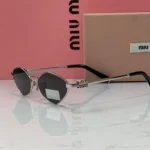 Miu Miu MU56ZS Sunglasses Steel Black