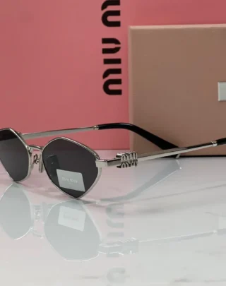 Miu Miu MU56ZS Sunglasses Steel Black