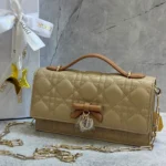 My Dior Mini Bag Cannage Lambskin Gold Beige