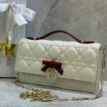 My Dior Mini Bag Cannage Lambskin Gold crimson