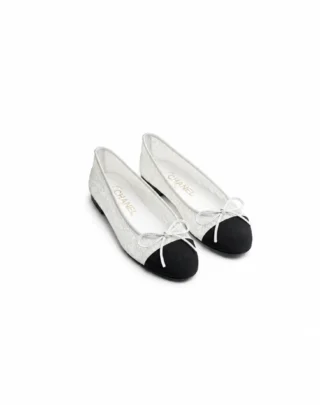 chanel lace Cap Toe Bow Flats
