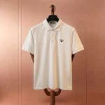 DIOR CD Bee Embroidered Cotton Piqué Polo Shirt White