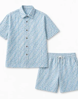 FENDI FF Jacquard Shirt & Shorts Set