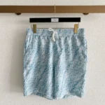 FENDI FF Jacquard Shirt & Shorts Set Light Blue 3