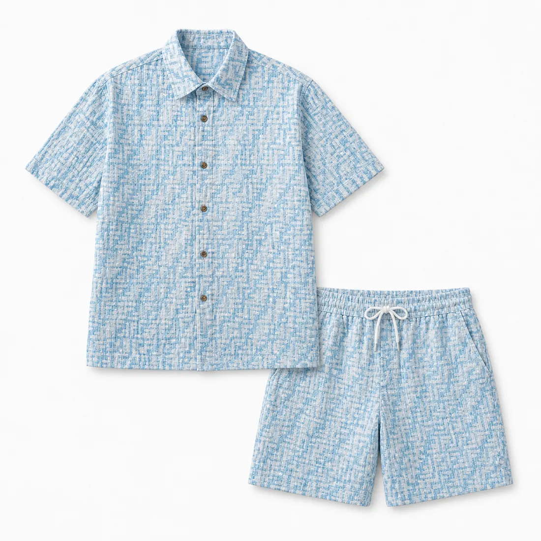 FENDI FF Jacquard Shirt & Shorts Set FENDI FF Jacquard Shirt & Shorts Set