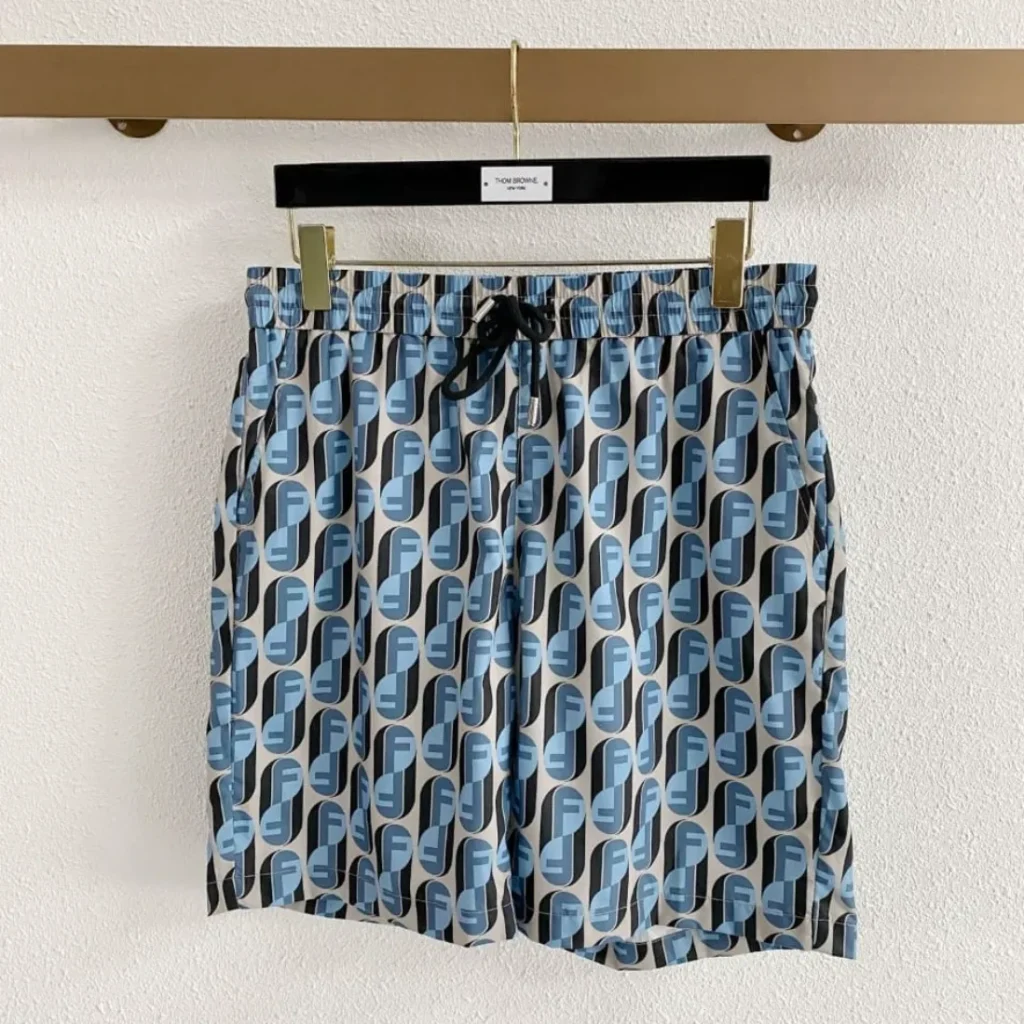 FENDI FF Logo Print Short-Sleeve Shirt & Drawstring Shorts Set