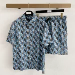 FENDI FF Logo Print Short-Sleeve Shirt & Drawstring Shorts Set 4