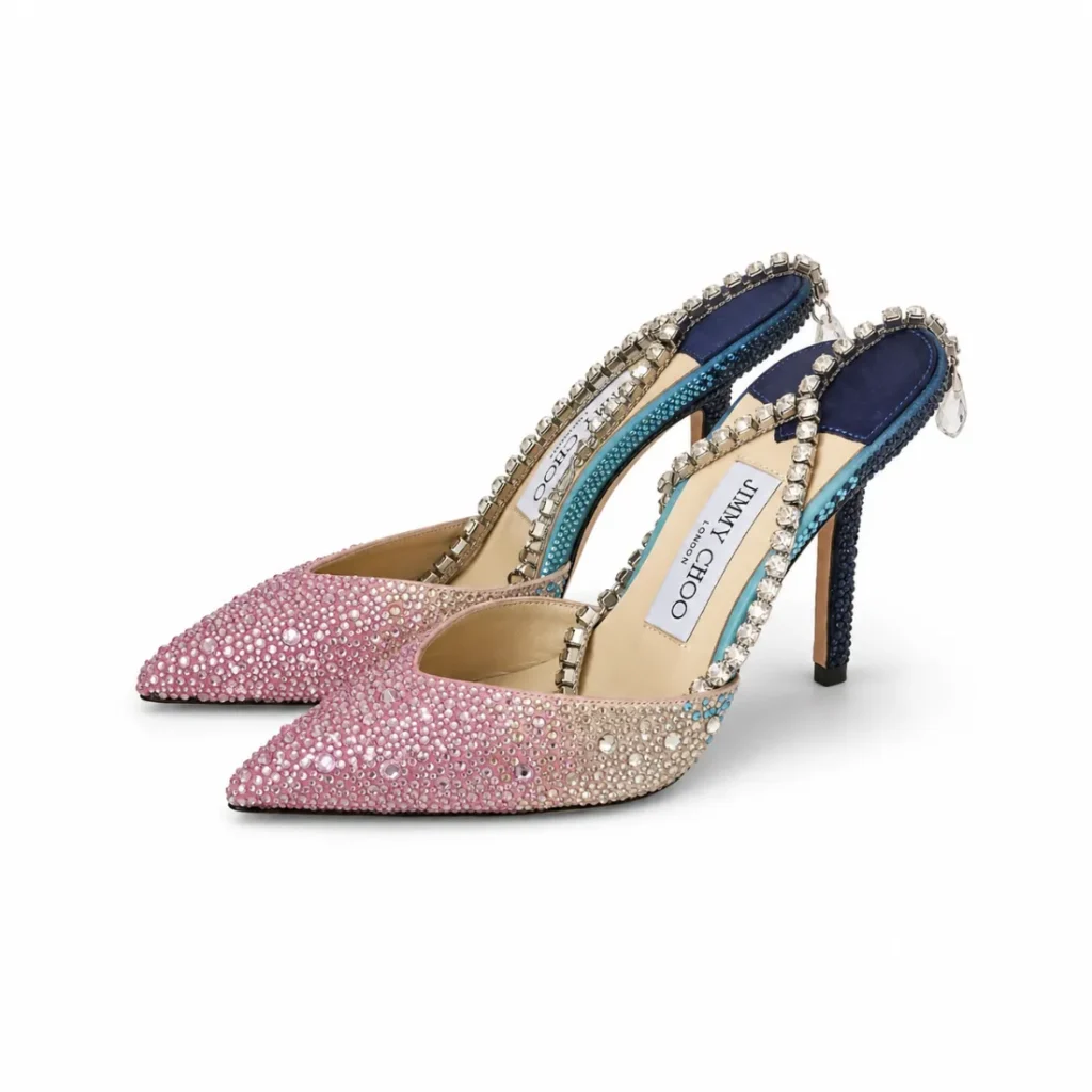 Jimmy Choo Saeda Crystal-Embellished Pumps
