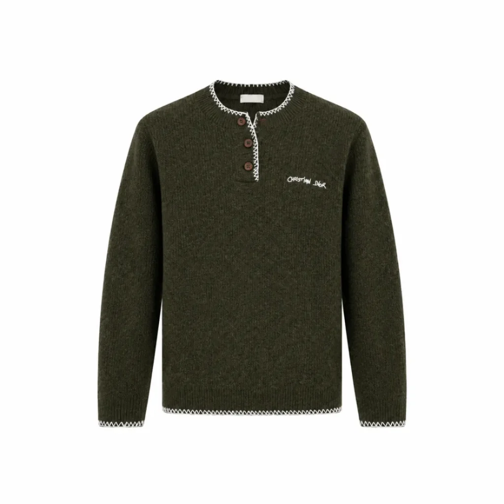 Dior Ribbed Henley Sweater