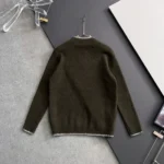 Dior Ribbed Henley Sweater Dark Olive 2