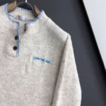 Dior Ribbed Henley Sweater White 4