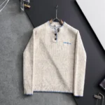 Dior Ribbed Henley Sweater Whtie 2