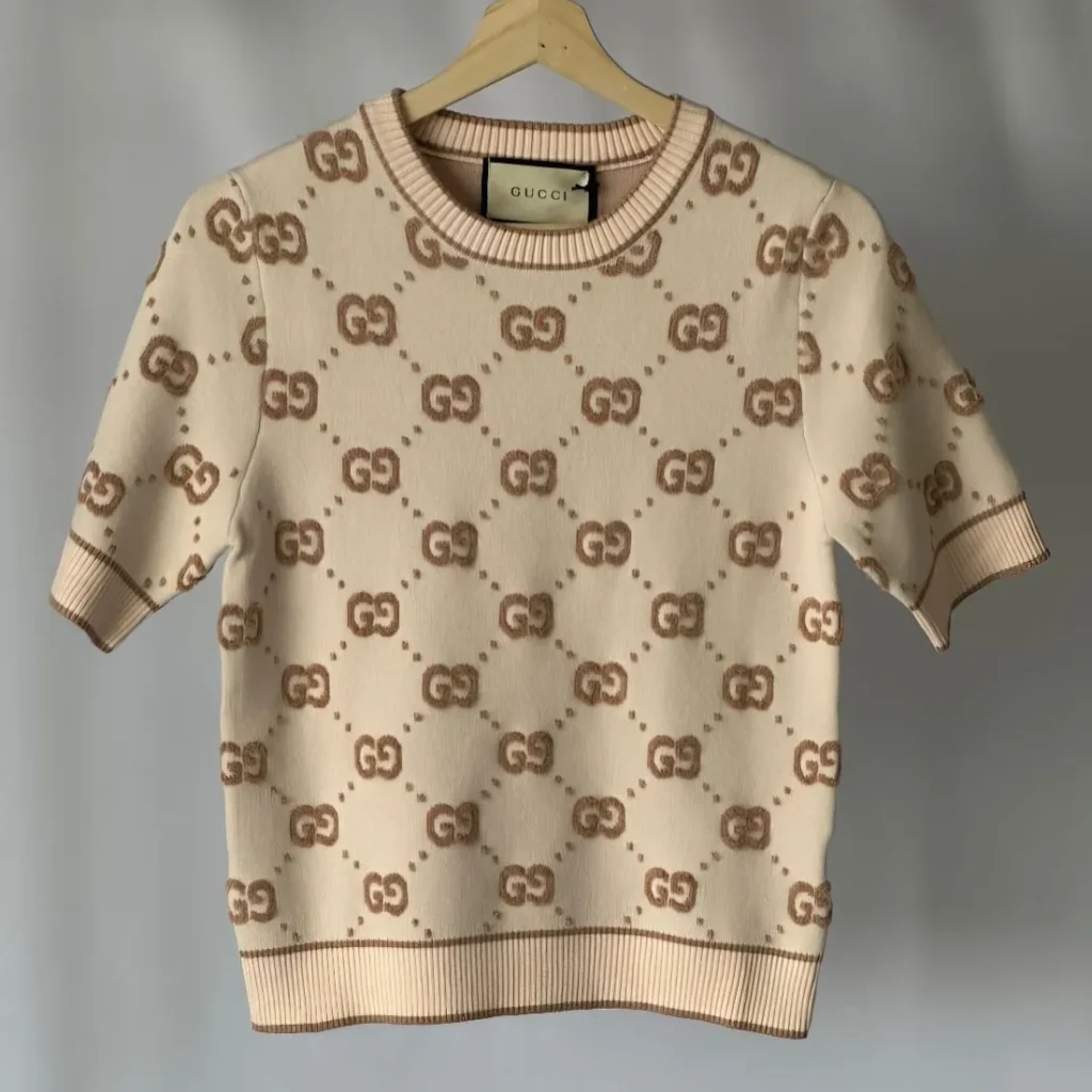 Gucci GG Monogram Short-Sleeve Beige