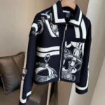 Hermès Equestrian Harness Embroidered Zip Jacket (4)