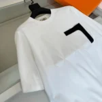 Hermès Leather Detail Pocket T-Shirt White