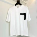 Hermès Leather Detail Pocket T-Shirt White 3