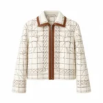 Hermès Mosaic Pattern Embroidered Zip Jacket