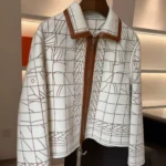 Hermès Mosaic Pattern Embroidered Zip Jacket 3
