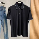 Loewe Anagram Embroidered Polo Shirt Black