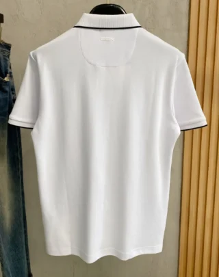 Loewe Anagram Embroidered Polo Shirt White 2
