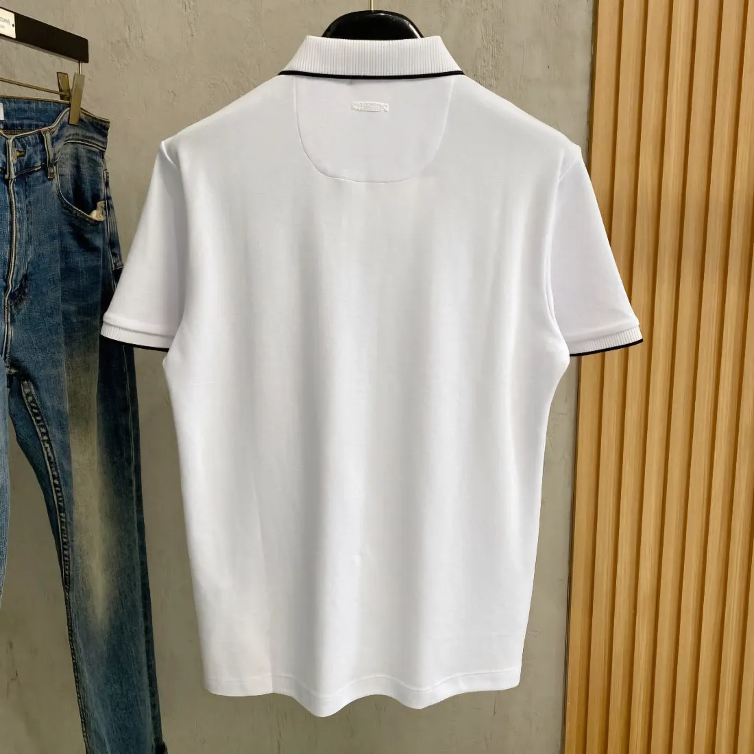 Loewe Anagram Embroidered Polo Shirt White 2