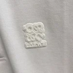 Loewe Anagram Embroidered Polo Shirt White 4