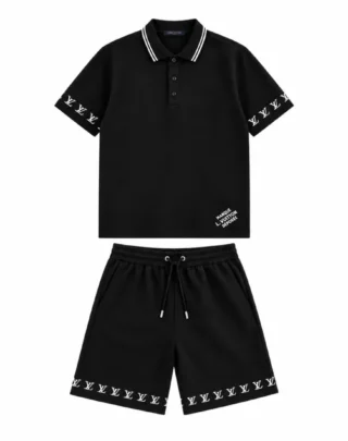 Louis Vuitton Monogram Trim Polo & Shorts Set