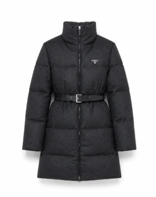 Prada Signature Belted Puffer Coat