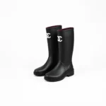 Chanel CC Logo Caoutchouc High Rain Boots Pink