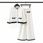 Chanel Two-Piece Bouclé Knit Lounge/Pant Set